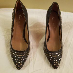 Lane Bryant Gold and Silver Studded Heels Sz 10